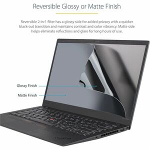 StarTech.com Plastic Anti-glare Privacy Screen Filter - Transparent - 1 - For 39.6 cm (15.6") Widescreen LCD Notebook - 16