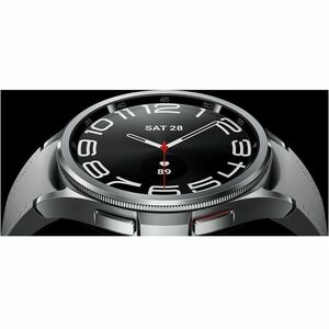 Samsung Galaxy Watch6 Classic (Bluetooth + 4G, 47mm) - 47 mm - Bluetooth - Silver - Leather Band Material - LTE