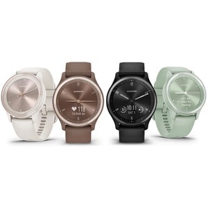 Garmin vívomove Sport Smart Watch - 40 mm Case Height - 40 mm Case Width - Ivory, Peach Gold Body Color - Fiber Reinforced