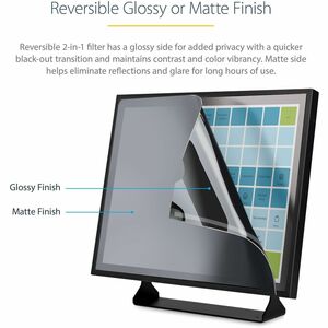 StarTech.com Anti-glare Privacy Screen Filter - Glossy, Matte - For 43.2 cm (17") Widescreen LCD Monitor - 5:4 - Blue Ligh