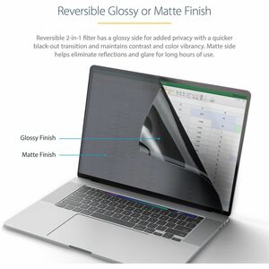 StarTech.com 16M21-PRIVACY-SCREEN. Maximale Bildschirmgröße: 40,6 cm (16"), Geeignet für: Laptop, Typ: Rahmenloser Blicksc