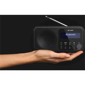 Sharp Tuner - Tragbar, Desktop - Schwarz - 20 x FM, 20 x DAB, 20 x DAB/DAB+ - Kabellos - Bluetooth - USB - Kopfhörer - 4 x