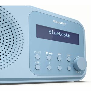 Sharp Tuner - Tragbar, Desktop - Blau - 20 x FM, 20 x DAB, 20 x DAB/DAB+ - LED Display - Kabellos - Bluetooth - USB - Kopf