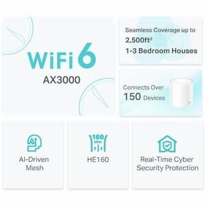 TP-Link Deco X50-Outdoor Wi-Fi 6 IEEE 802.11 a/b/g/n/ac/ax Ethernet Wireless Router - Dual Band - 2.40 GHz ISM Band - 5 GH