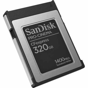 SanDisk PRO-CINEMA SDCFEC-320G-GN4NN 320 GB CFexpress Card Type B - 1 - 1.66 GB/s Read - 1.46 GB/s Write - Lifetime Warranty