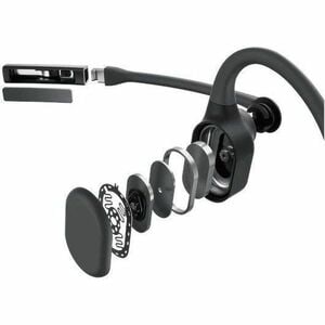 Shokz OpenComm2 UC Wireless Over-the-ear, Behind-the-neck Stereo Earset - Black - Binaural - Open - 2987 cm - Bluetooth - 