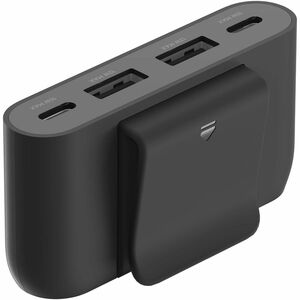 Belkin BoostCharge USB Extender - Black - 4 x USB - Plastic