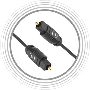 Manhattan 356077 2m Fibra óptica Cable de audio - Cable for Dispositivo de audio, Receptor A/V, Amplificador, Sistema del 
