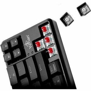 Yeyian Akil YTM-28209R Teclado gaming - Con cable/Inalámbrico Conectividad - USB Tipo A Interfaz - RGB LED - Español - QWE