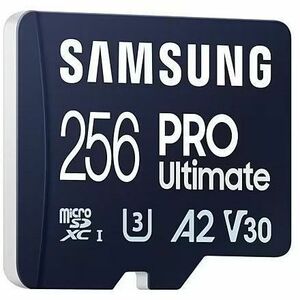 Carte micro SD Samsung PRO Ultimate UHS-I 256 Go, MB-MY256SA/WW, vitesse jusqu'à 200 Mo/s, garantie 10 ans, lecteur SD