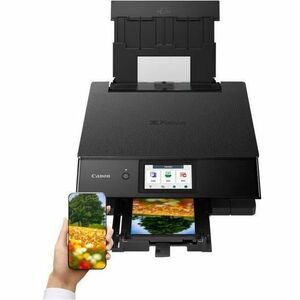 Canon PIXMA TS8750 Kabellos - Tintenstrahl-Multifunktionsdrucker - Farbe - Schwarz - Kopierer/Drucker/Scanner - 4800 x 120