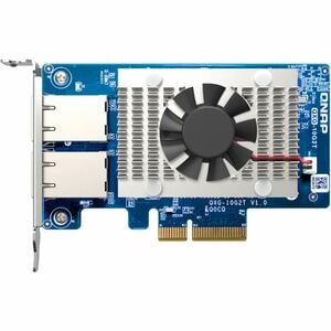 QNAP QXG-10G2T Cartão Ethernet 10 GB - 10GBase-T - Cartão Plug-in - PCI Express 3.0 x4 - Baixo pefil Altura do suporte - M