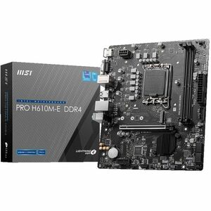 MSI H610M-E DDR4 Gaming Desktop Motherboard - Intel H610 Chipset - Socket LGA-1700 - Micro ATX - Pentium Gold, Celeron Pro