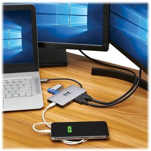 Station d'accueil Tripp Lite series U442-DOCK8-GG USB Type C pour Smartphone, Tablette, Ordinateur de bureau, Projecteur, 