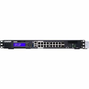 QNAP QGD QGD-1600-4G 16 Ports Manageable Ethernet Switch - Gigabit Ethernet - 10/100/1000Base-T, 1000Base-X - 2 Layer Supp