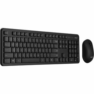 Asus CW100 Gaming Keyboard & Mouse - 1 Pack - Wireless RF 2.40 GHz Keyboard - Keyboard/Keypad Color: Black - Wireless RF M