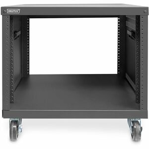 Digitus 8U Geschlossener Schrank Rackschrank für Ausrüstungsrack, Netzwerk-Geräte - Schwarz - Blech - 136 kg Maximale Gewi