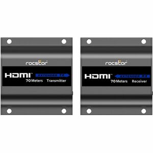 Rocstor TrueReach HDMI Extender over CAT6/CAT6a/Cat7 Ethernet Cable - 4K 30Hz up to 131ft (40m) or 1080p up to 230ft (70m)
