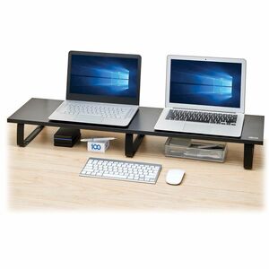 Eaton Tripp Lite Series Extra-Wide Dual-Monitor Riser for Desk, 39 x 10 in. - Wood, Black - Desk - Wood - Black - For Moni