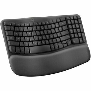 Logitech Wave Keys 键盘 - 无线 连接 - USB 接口 - 英文 - 灰 - 蓝牙 - 10 m - 铬操作系统, Windows 10, Windows 11, Mac OS X 11.0 Big Sur, Linux,