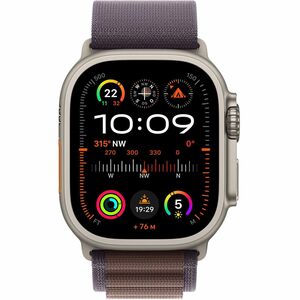 Apple Adjustable Smartwatch Band - 1 - Large (L) - Loop Attachment - Indigo - Polyester