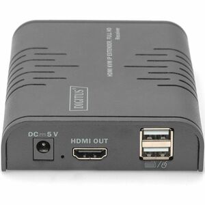 Digitus DS-55530 Video-Extender-Receiver - Verkabelt - 1 Ausgabegerät - 120 m Reichweite - 1 x Netzwerk (RJ-45) - 2 x USB 