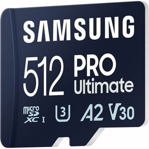 Samsung PRO Ultimate MB-MY512S 512 GB Class 3/UHS-II (U3) V30 microSDXC - 200 MB/s Read - 130 MB/s Write - 10 Year Warranty