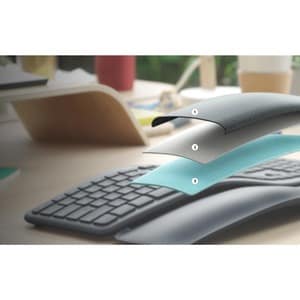 Logitech ERGO K860 Keyboard - Wireless Connectivity - Czech - QWERTY Layout - Black - Bluetooth/RF - 10 m - 2.40 GHz - Win
