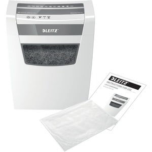 Leitz IQ Home Office Paper Shredder - Cross Cut - 11 Per Pass - for shredding Staples, Paper Clip, Paper - 4 mm x 28 mm Sh