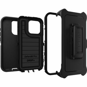 OtterBox Defender Series Pro Rugged Carrying Case (Holster) Apple iPhone 15 Pro Smartphone - Black - Drop Resistant, Scrap