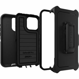 OtterBox Defender Series Pro Rugged Carrying Case (Holster) Apple iPhone 15 Pro Max Smartphone - Black - Drop Resistant, S