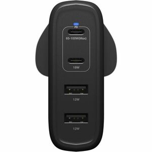 OtterBox 100 W AC Adapter - Universal Adapter - 2 USB Type-C - For Smartphone, Tablet PC, Notebook - United Kingdom - 120 