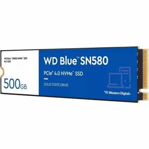 Western Digital Blue SN580 WDS500G3B0E 500 GB Solid State Drive - M.2 2280 Internal - PCI Express NVMe (PCI Express NVMe 4