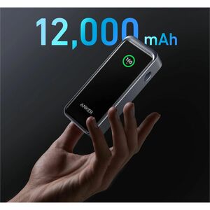 ANKER Prime 12,000mAh Power Bank - For iPhone, MacBook - 12000 mAh - 130 W - 2 x USB - Black