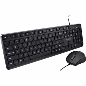 V7 CKU350US Keyboard & Mouse - English (US) - USB Cable Keyboard - 106 Key - Keyboard/Keypad Color: Black - USB Cable Mous