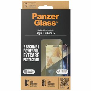 PanzerGlass Gehärtetes Glas Displayschutz für iPhone 15 - für 15,5 cm (6,1 Zoll) OLED iPhone 15 - Blaulicht-Reduzierung - 