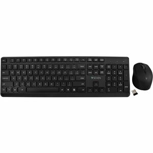 Tastiera e mouse V7 CKW350US - Inglese (US) - USB Wireless RF 2,40 GHz Tastiera - 106 Tasto - Nero - USB Wireless RF Mouse