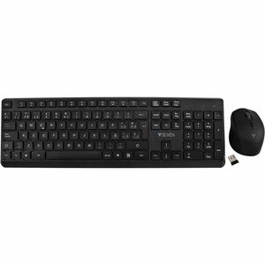 Clavier et souris V7 CKW350ES - Espagnol - Sans fil RF 2,40 GHz Clavier - 107 Touches - Couleur du clavier/pavé tactile: N