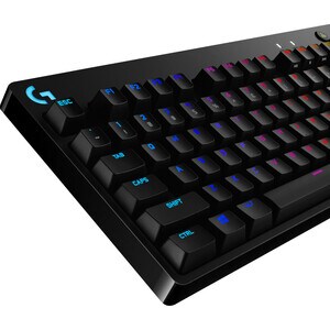 Logitech PRO Gaming Keyboard - Cable Connectivity - USB Interface - English (UK) - QWERTY Layout - Black - Mechanical Keys