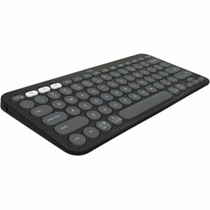 Logitech Pebble Keys 2 K380s Keyboard - Wireless Connectivity - USB Interface - Brazilian Portuguese - Graphite - Bluetoot