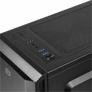 Vorago Gabinete para computadora gamer - ATX, ITX, Micro ATX, EATX Placa base admitida - Torre - Vidrio templado - 2 x Com