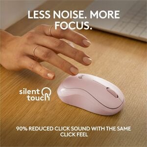 MOUSE SEM FIO BT LOGITECH M240 SILENT ROSA
