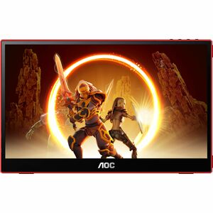 AOC AGON 16G3 16" Class Full HD Monitor LED para jogos - 16:9 - Preto mate, Vermelho - 39,6 cm (15,6") Viewable - Tecnolog