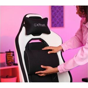 Fauteuil Gaming Trust GXT 714W RUYA - Nylon, Plastique, Bois, Mousse, Mousse polyuréthane - Blanc