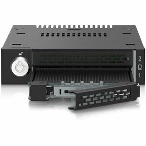 Icy Dock ToughArmor MB833MK-B V2 Drive Enclosure for 3.5" M.2, PCI Express NVMe 4.0 - SFF-8654 SlimSAS Host Interface Inte