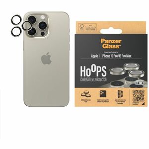PanzerGlass ® Hoops® Natural Metal Camera Lens Protector iPhone 15 Pro | 15 Pro Max. Brand compatibility: Apple, Compatibi