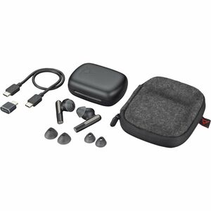 Poly Voyager Free 60 UC True Wireless Earbud Stereo Earset - Carbon Black - Microsoft Teams Certification - Google Assista