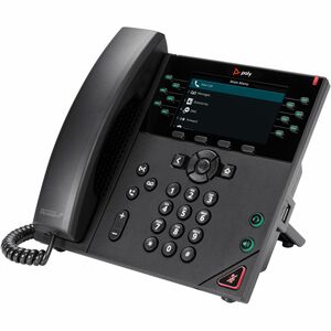 Poly VVX 450 IP Phone - Corded - Corded - 3 Multiple Conferencing - Desktop, Wall Mountable - Black - 12 x Total Line - Vo