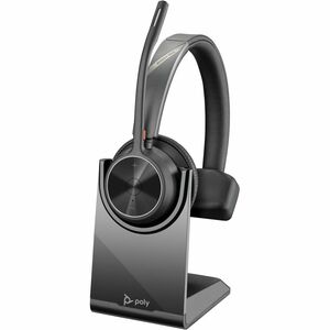 Poly Voyager 4300 UC 4310 Wired/Wireless Over-the-head, On-ear Mono Headset - Black - Microsoft Teams Certification - Siri