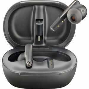 HP Poly Voyager Free 60+ UC Carbon Black Earbuds +BT700 USB-C Adapter +Touchscreen Charge Case